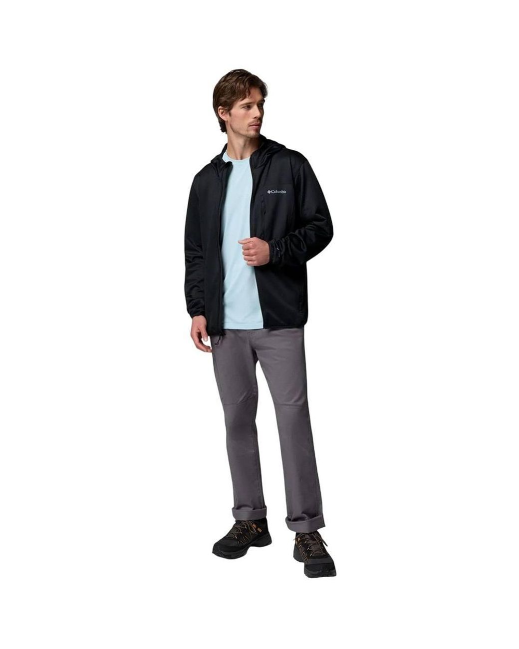 Columbia Black Tall Heights Fleece Jacket for men