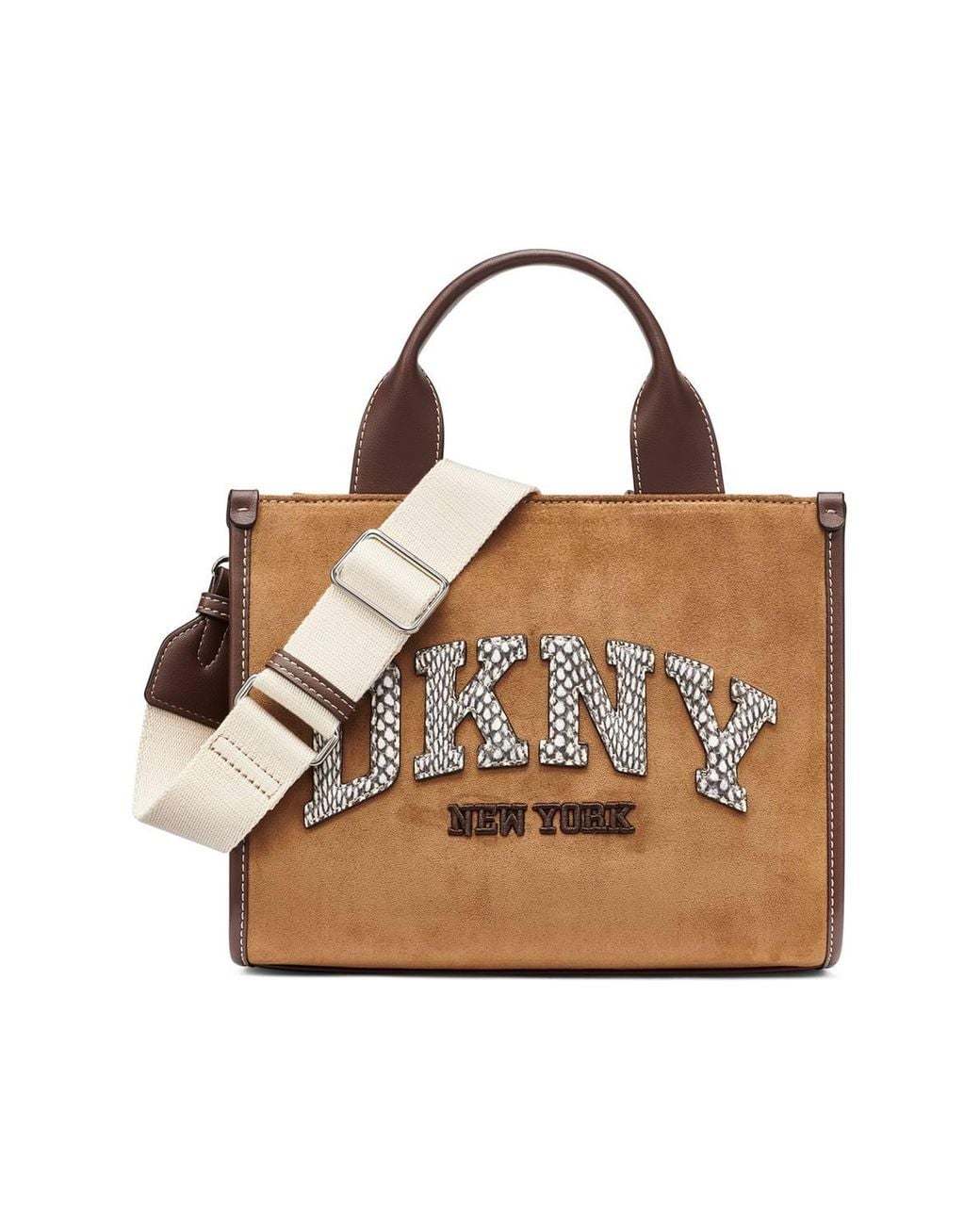 DKNY Brown Hadlee Tote Bag Almond