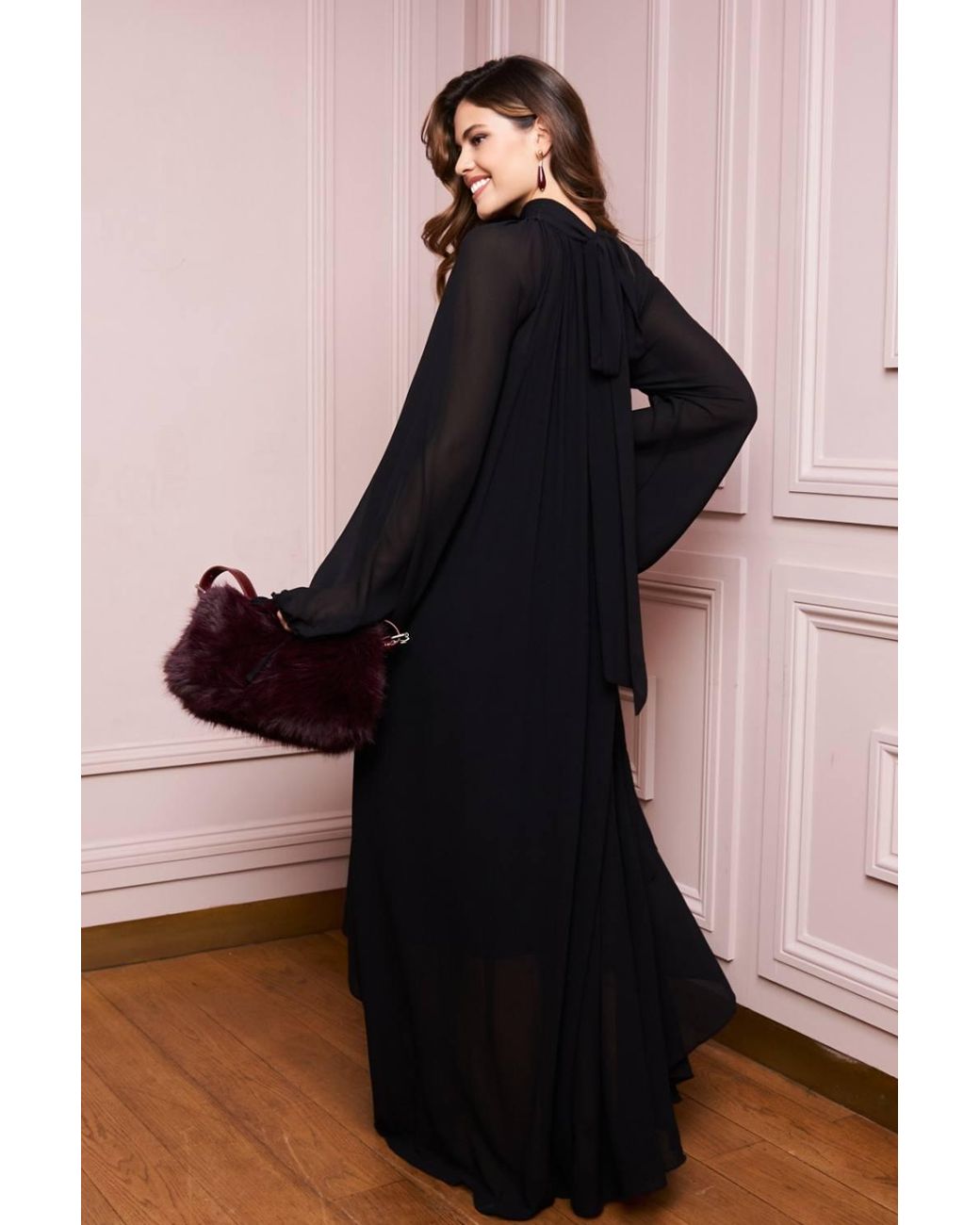 TFNC London Black Rumi Maxi Dress
