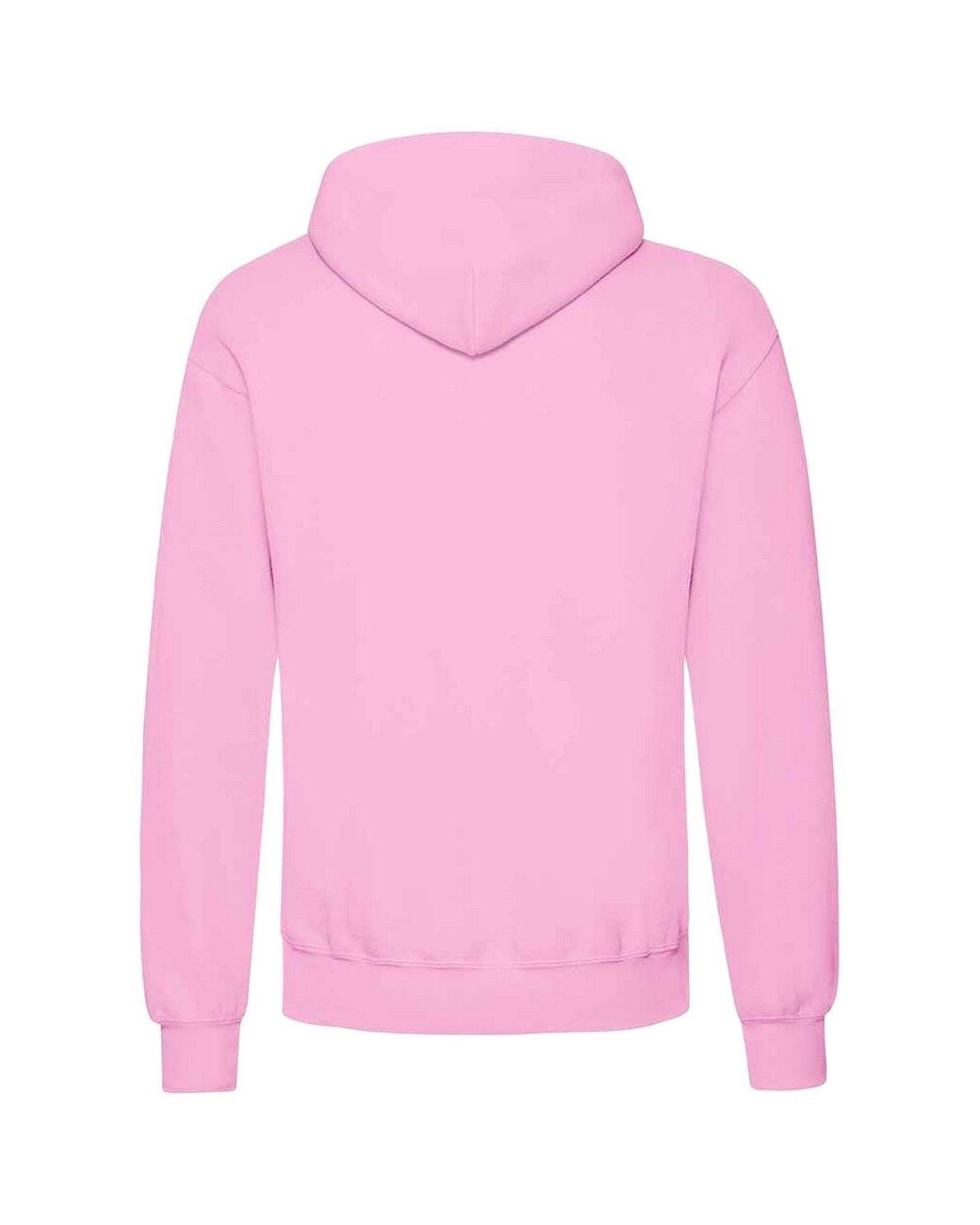 Fruit Of The Loom Pink Classic Hooded Sweatshirt for men