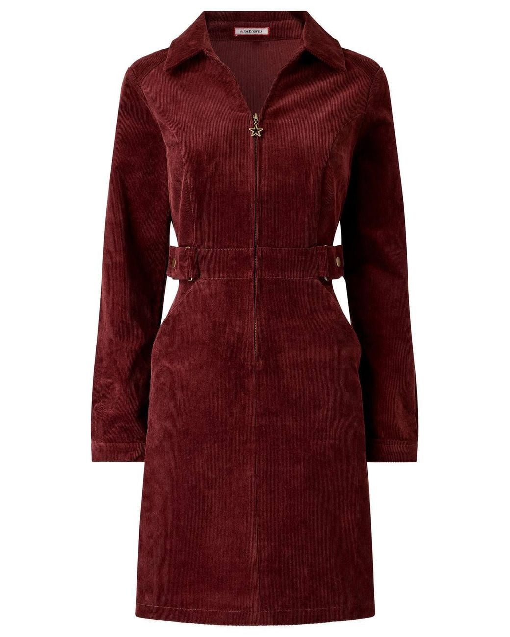 Joe Browns Red Betsy Zip Front Cord Dress