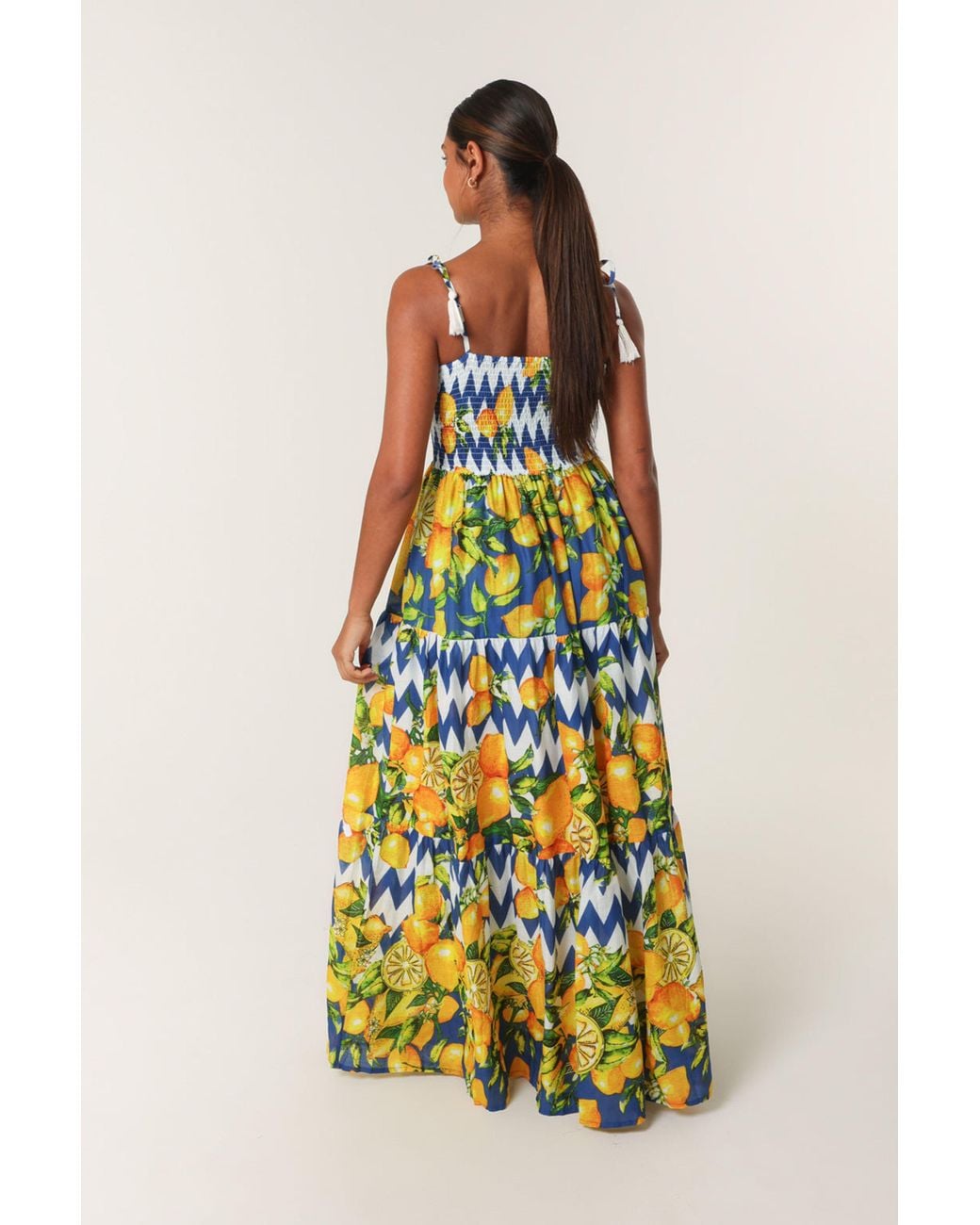 Blue Vanilla Multicolor Multi Sleeveless Square Maxi Dress