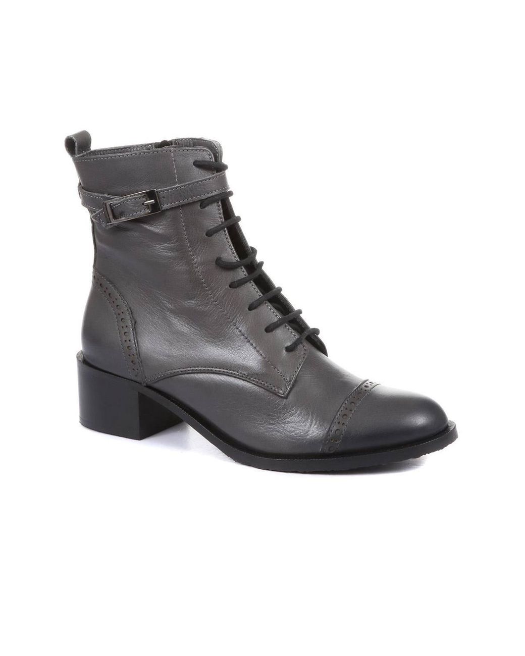 Jones Bootmaker Black Madie Heeled Leather Ankle Boots