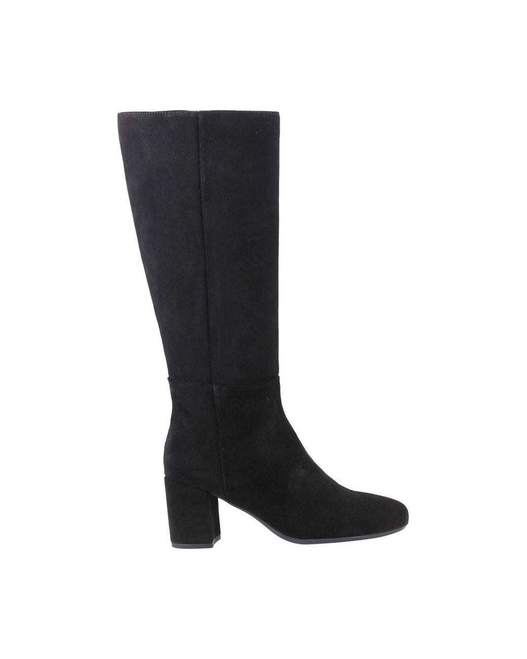 Hush Puppies Black Oprah Suede Long Boot
