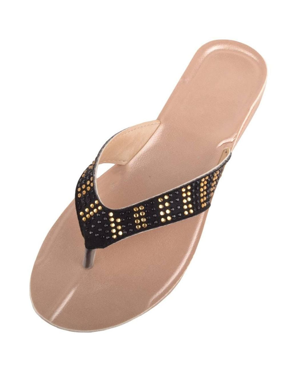 Absolute Footwear Pink Easy Slip On Summer Toe Bar Beach Pool Flat Slider Flip Flop Sandals
