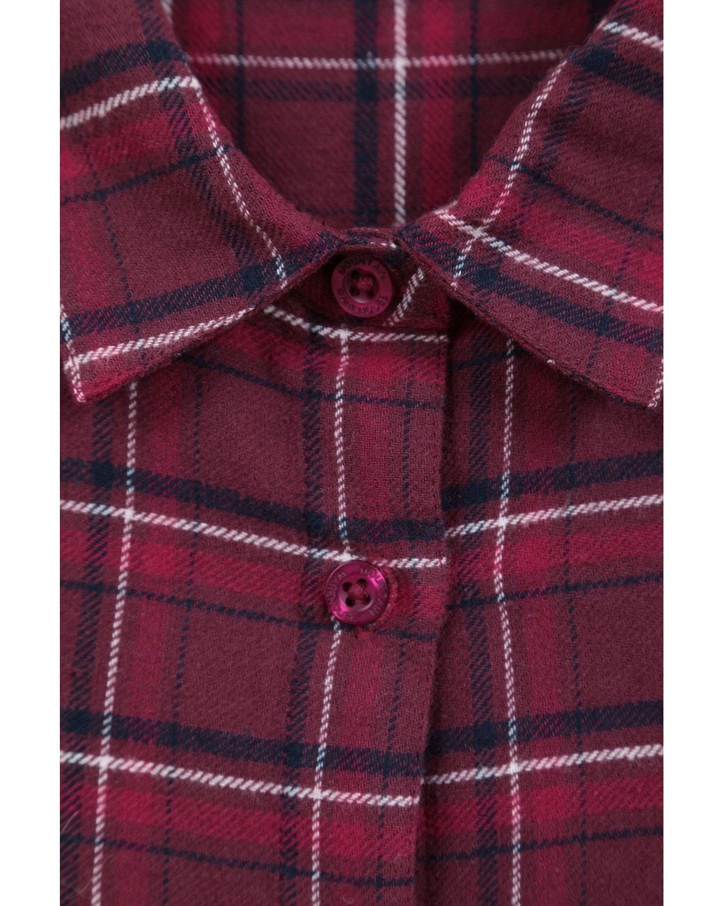 Mountain Warehouse Purple 'Balsam' Brushed Long Sleeved Relaxed Fit Longline Flannel Shirt