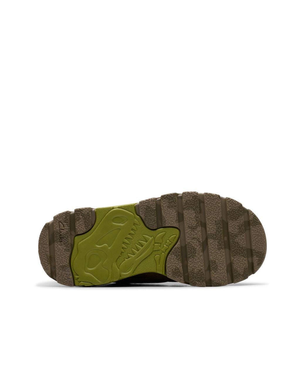 Clarks Brown Steggy 2 See Kid Khaki Trainers