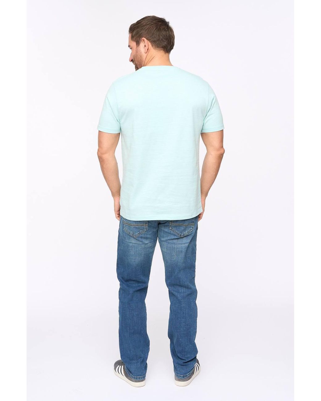 Bewley & Ritch White Laylen 100% Cotton Yarn-Dyed Stripe Crew Neck T-Shirt for men