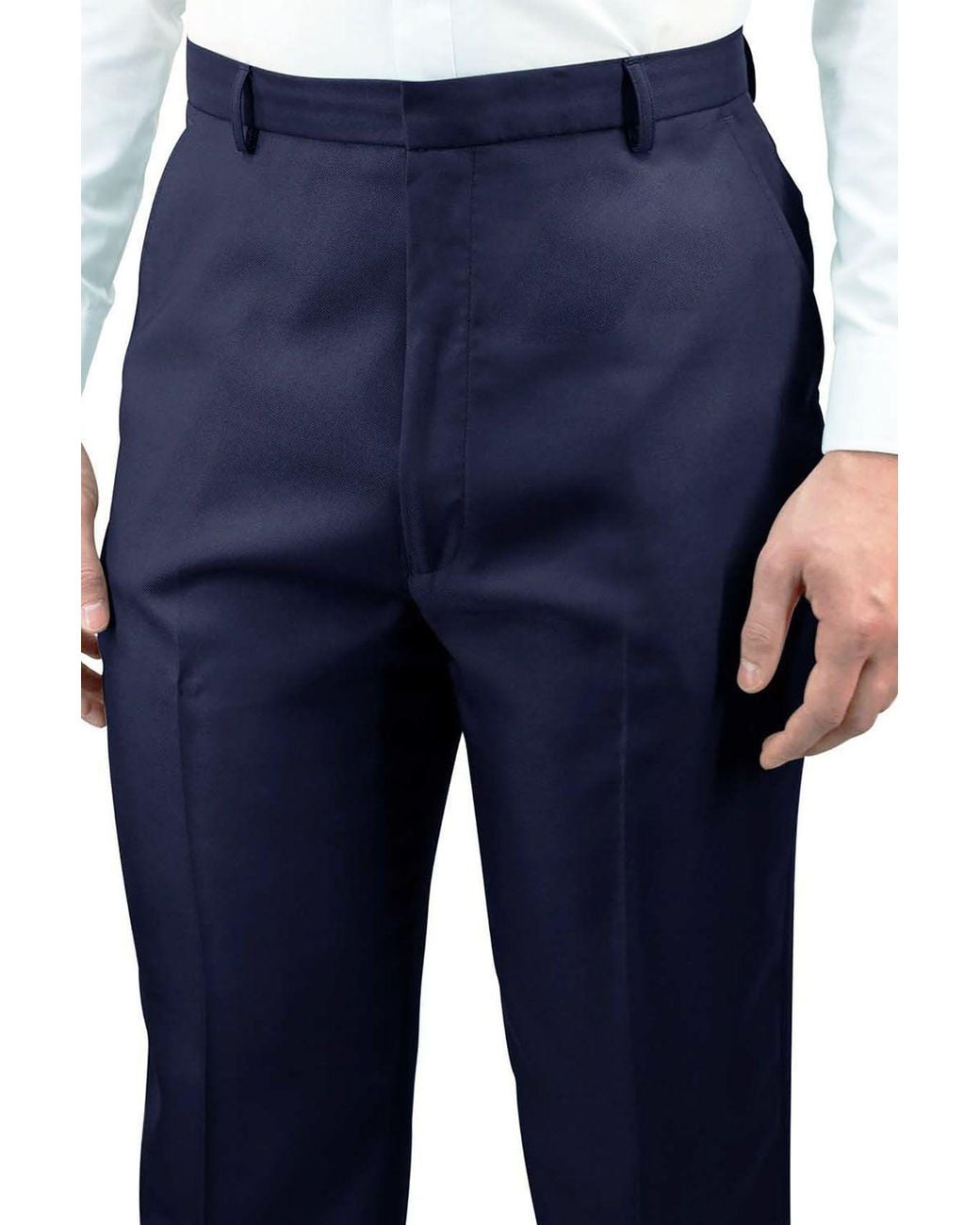 Chums Blue High-Rise Poly Twill Trousers With Stretch Waist for men