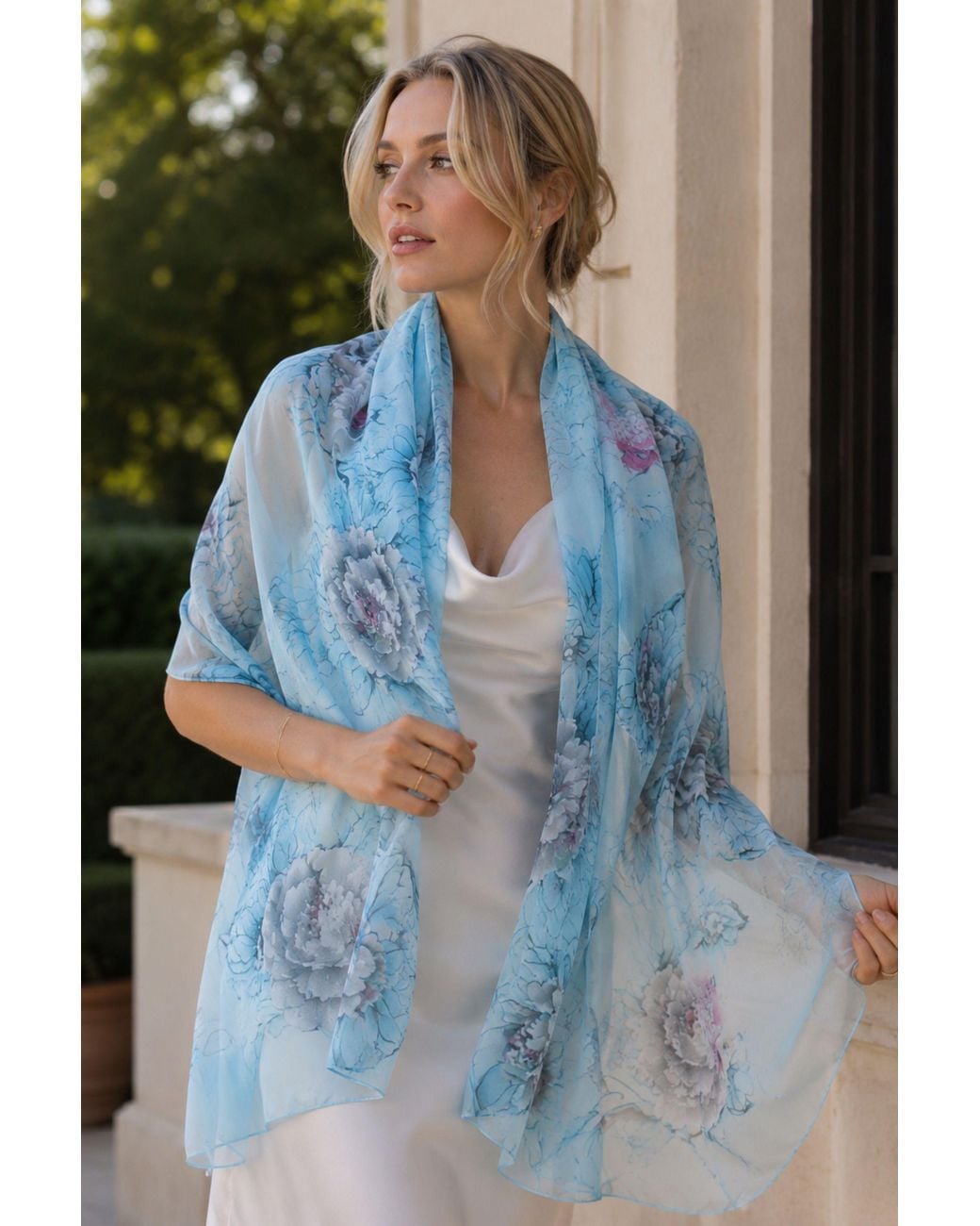 Lemon Daisy Accessories Blue Maya Summer Scarf Shawl