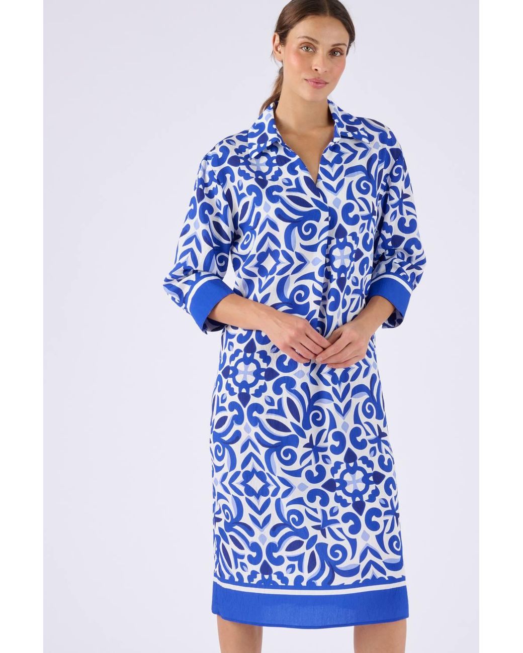 DAMART Blue Kaftan Dress