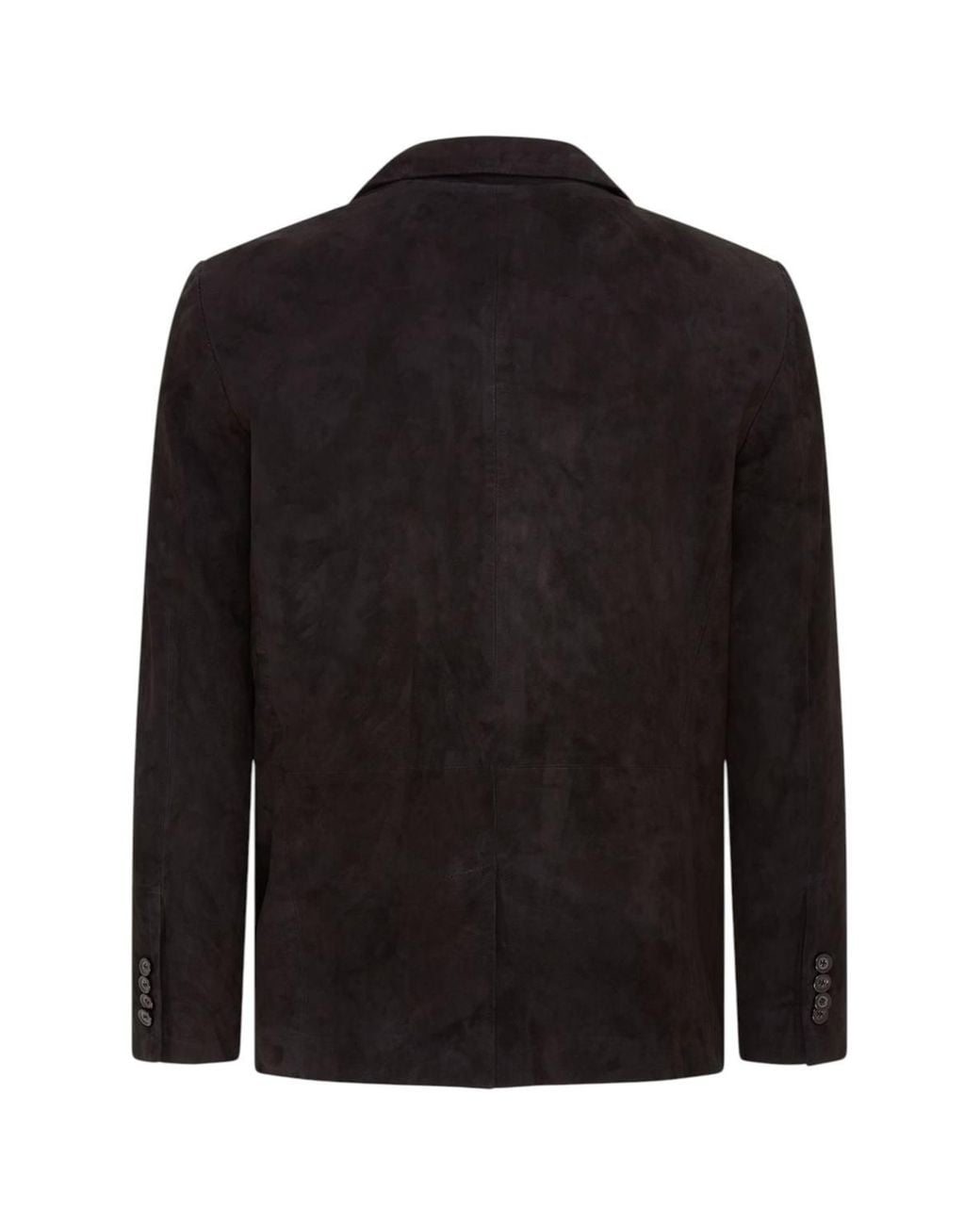 Infinity Leather Black Italian Suede Leather Blazer Jacket for men
