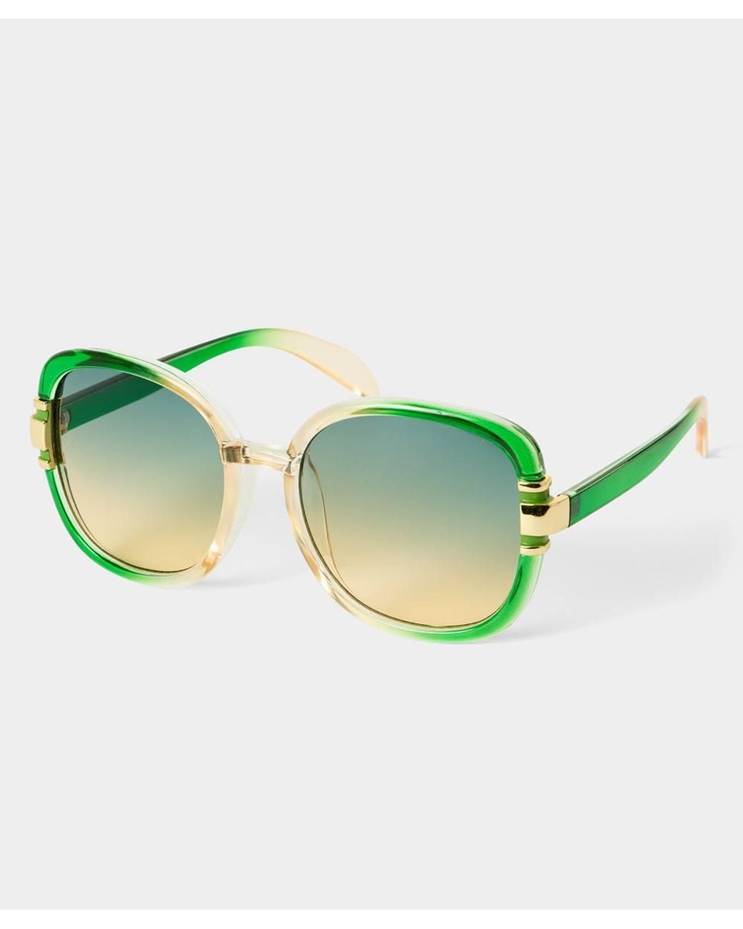 Joe Browns Green Oversized Retro Sunglasses