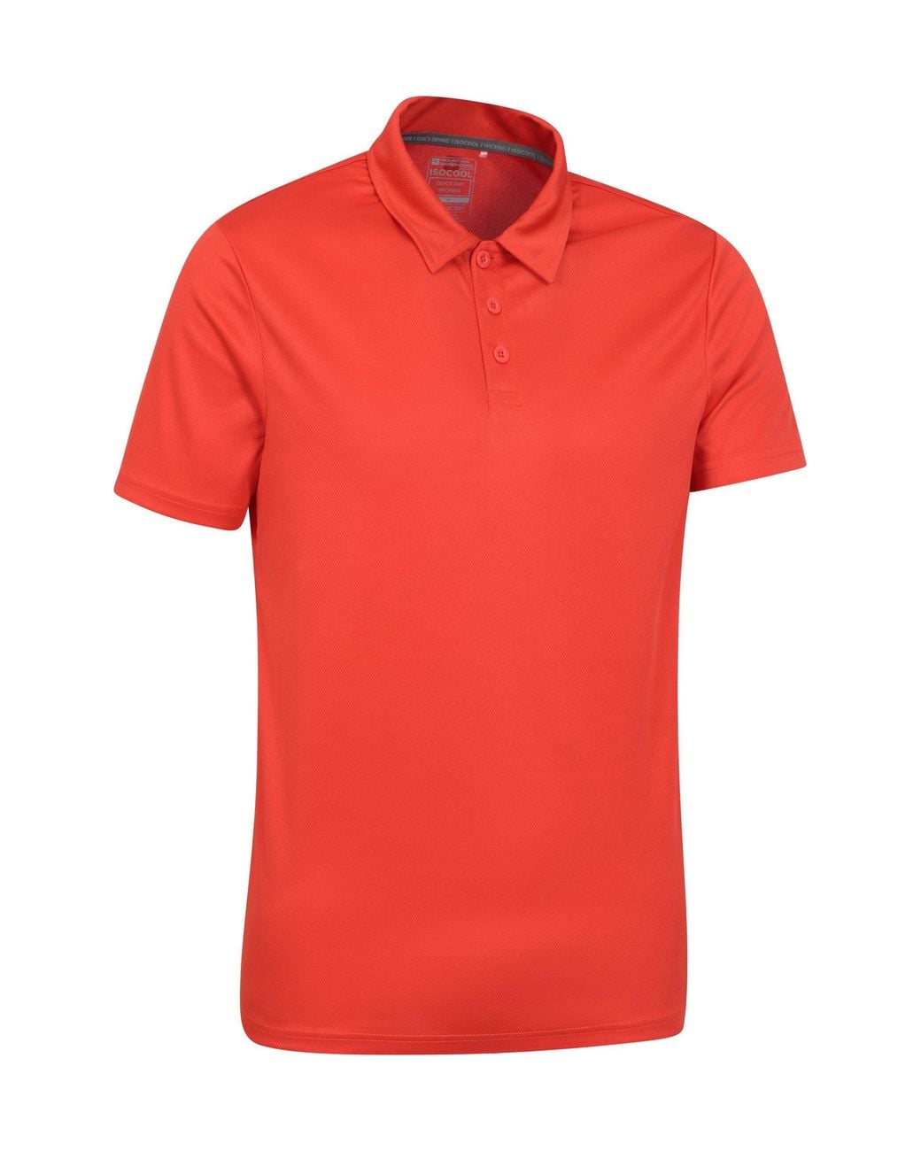 Mountain Warehouse Red 'Endurance' Isocool Uv Protection Quick Dry Breathable Polo Top for men