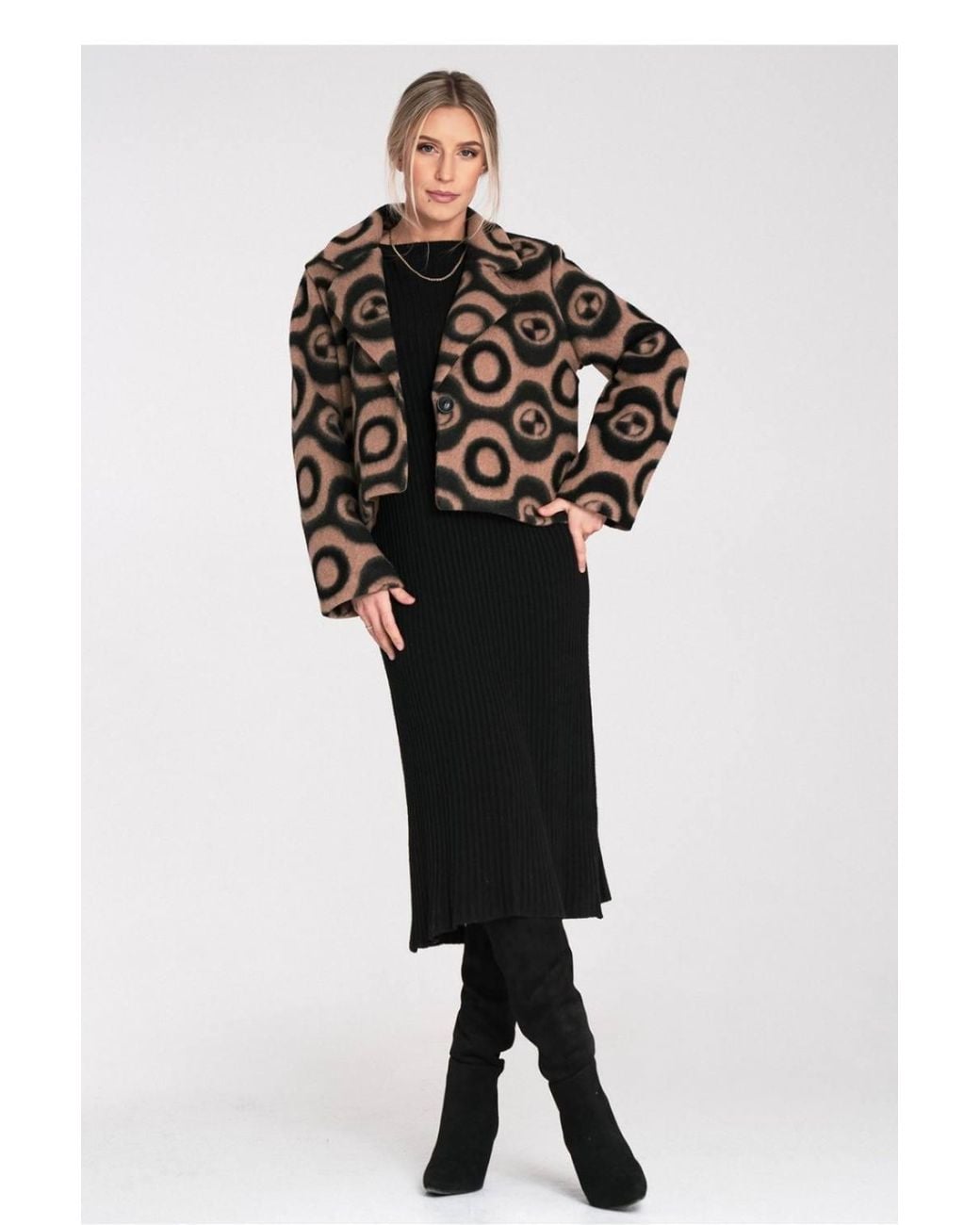 Love Lace Black Essential Classic Viscose Casual Jacket