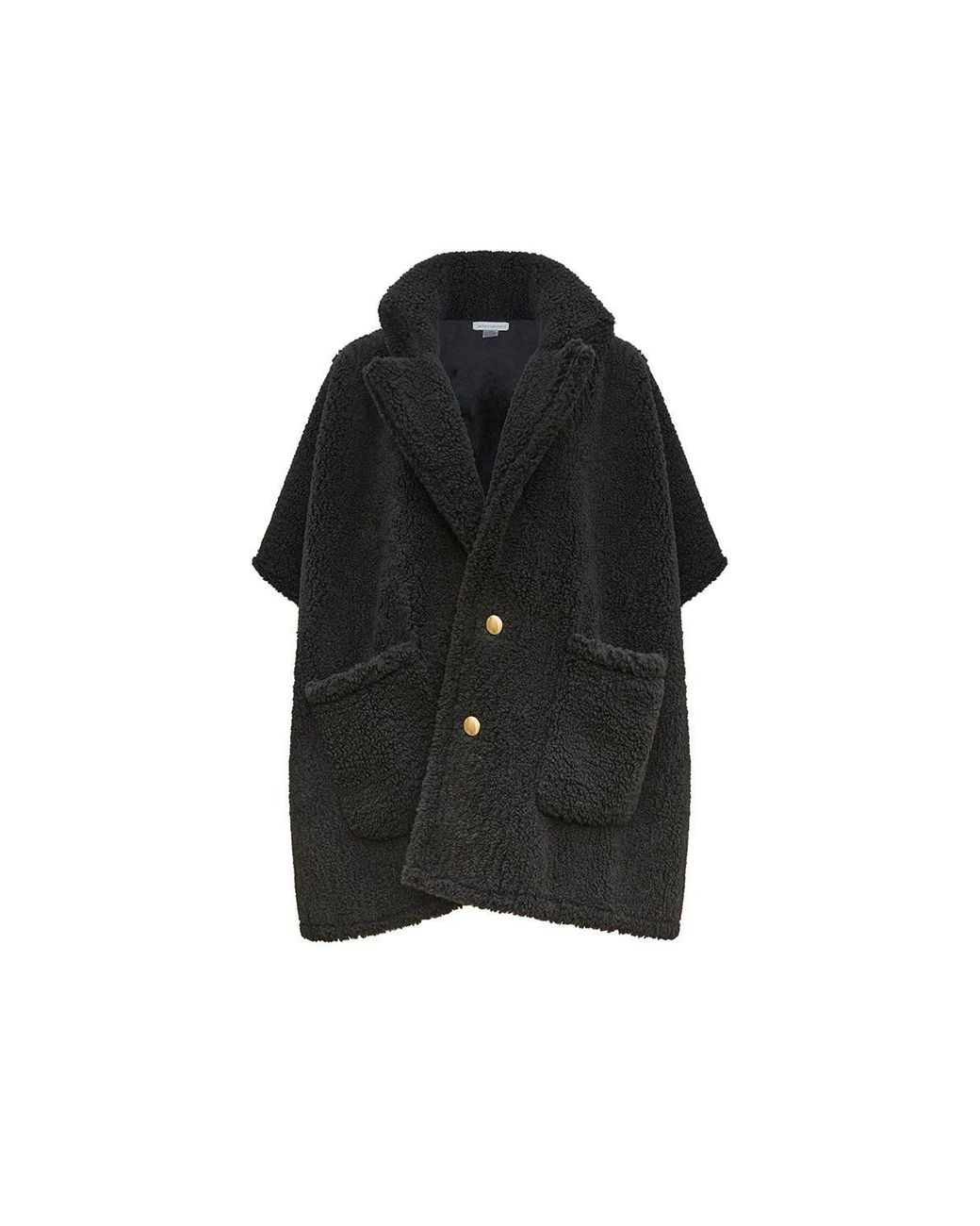 James Lakeland Black Textured Teddy Cape