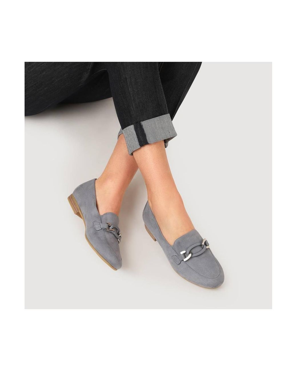 Pavers Gray Smart Slip On Loafers