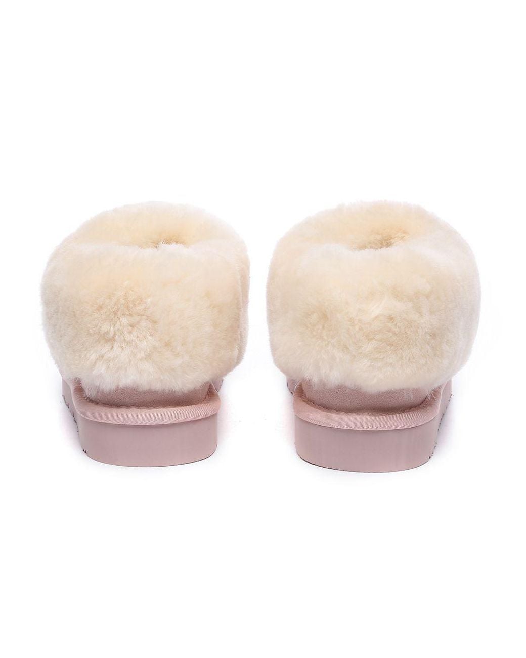 EverAu Australia Pink Real Sheepskin Ibis Slippers With Eva Sole