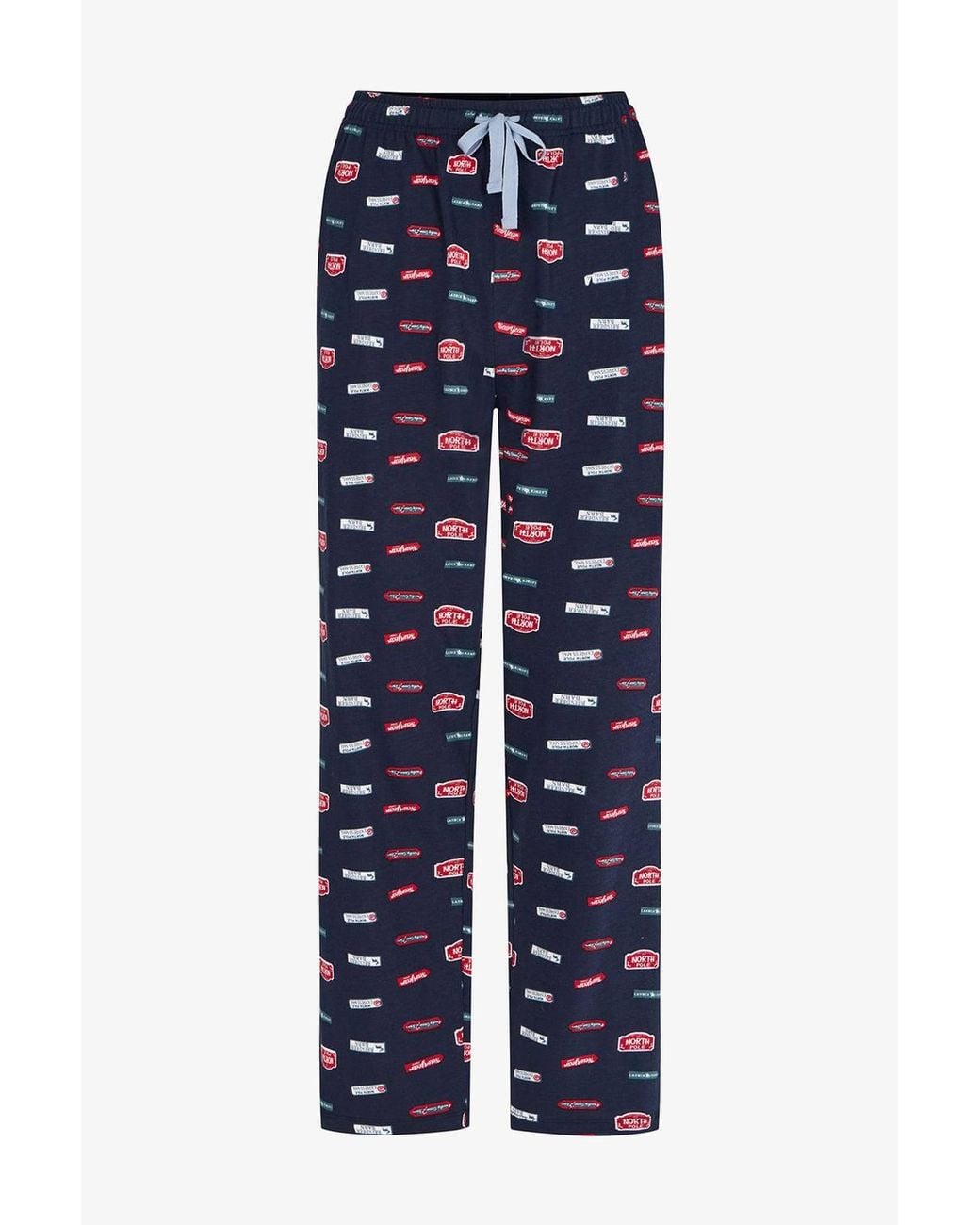 Penti Blue Aurora Station Geometric Patterned Long Sleeve Pajama Set for men