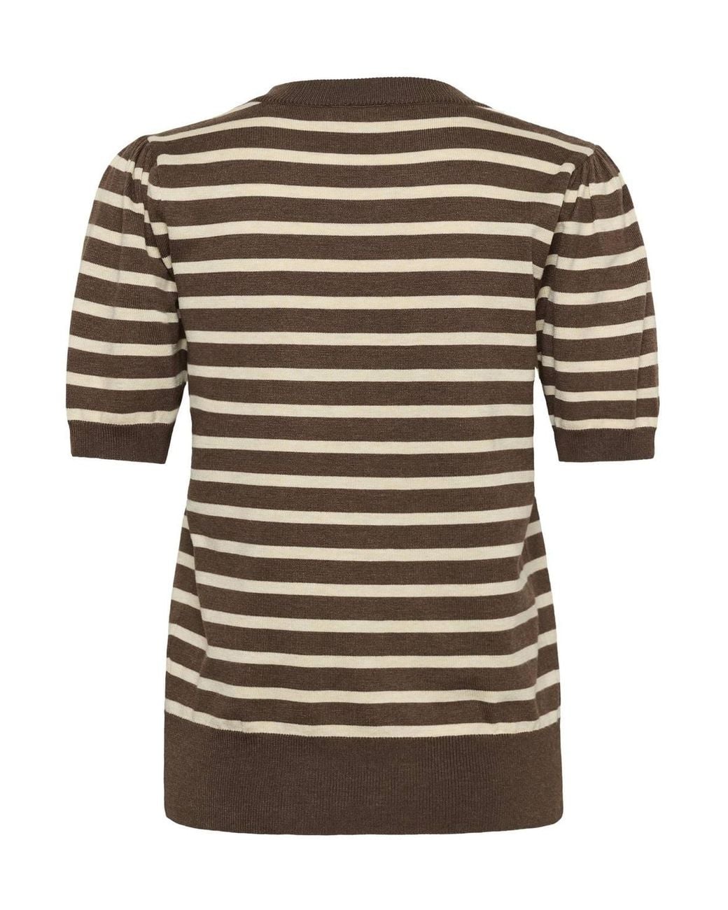 Saint Tropez Brown Milasz Striped Pullover Top