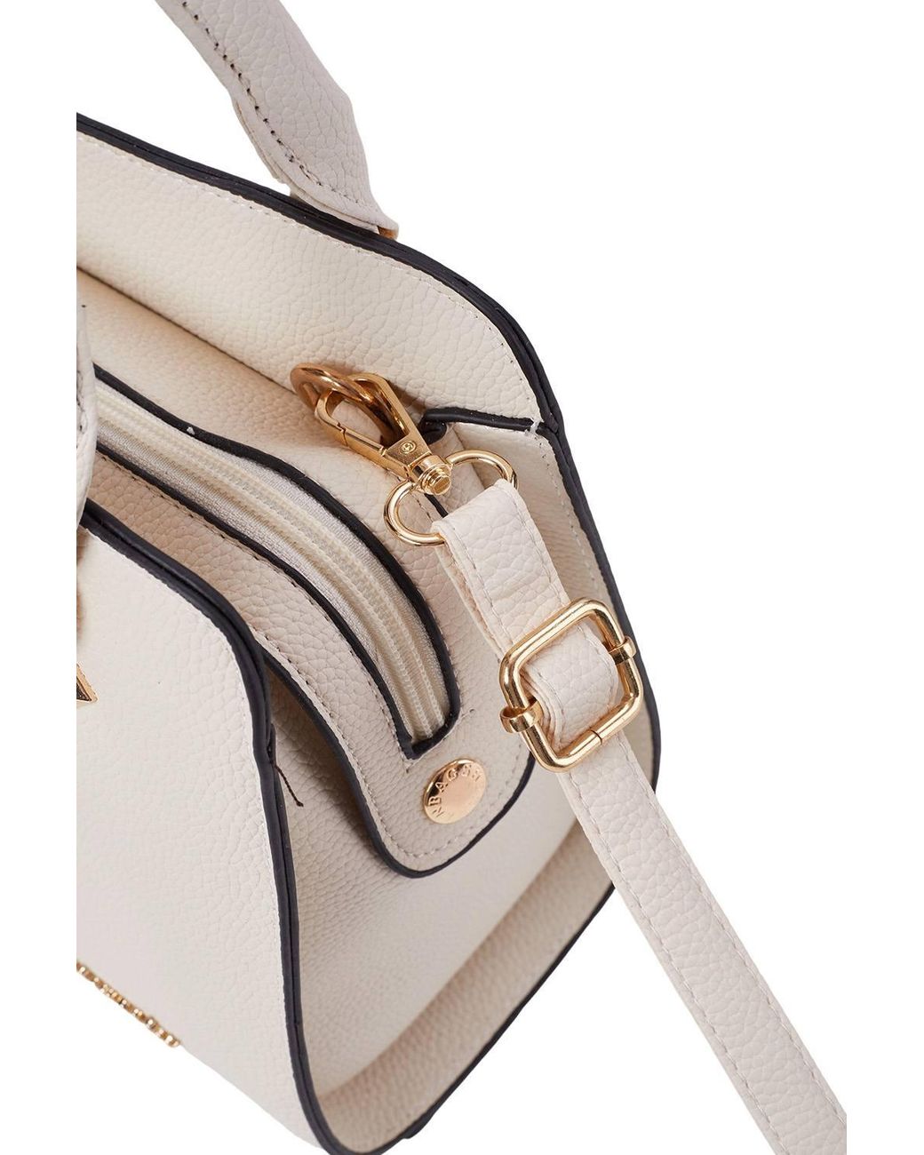 MODISHION White Elegant Lychee Grain Top Handbag With Cute Pendants