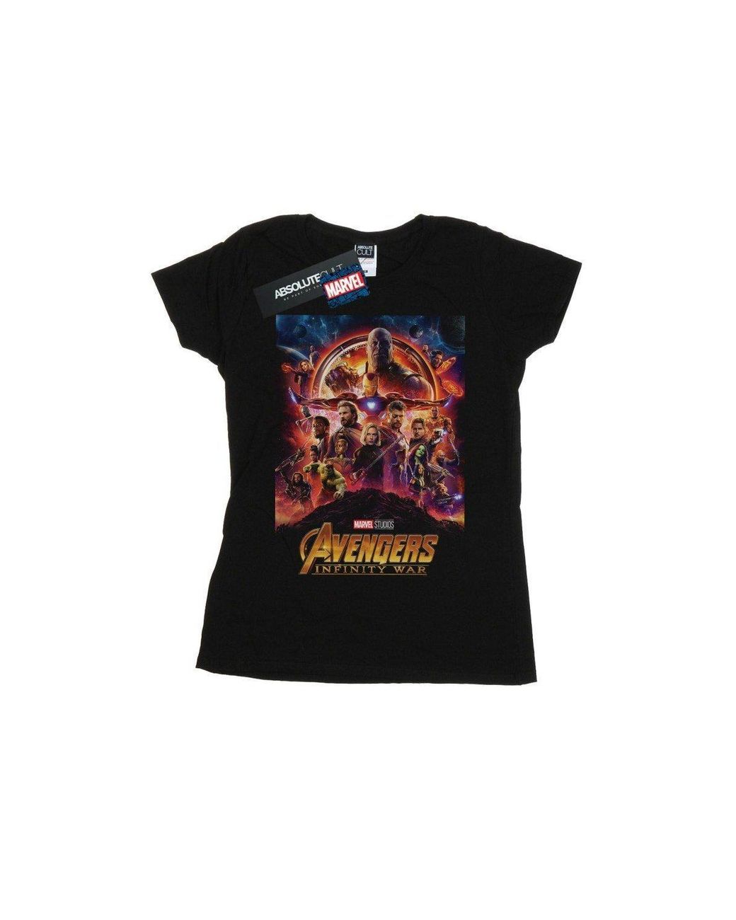 Marvel Black Avengers Infinity War Poster Cotton T shirt