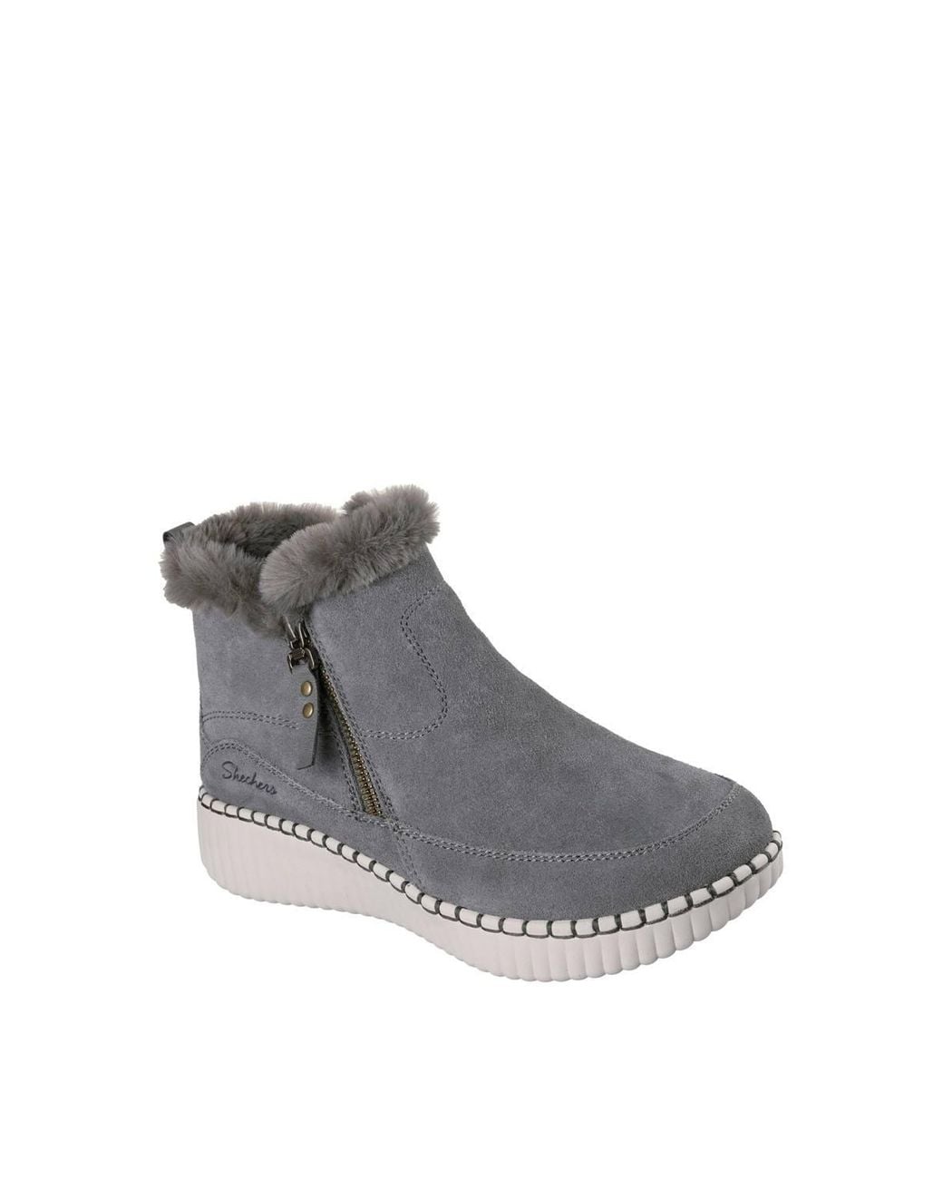 Skechers Gray Wilshire Blvd Fresh Zip Ankle Boot