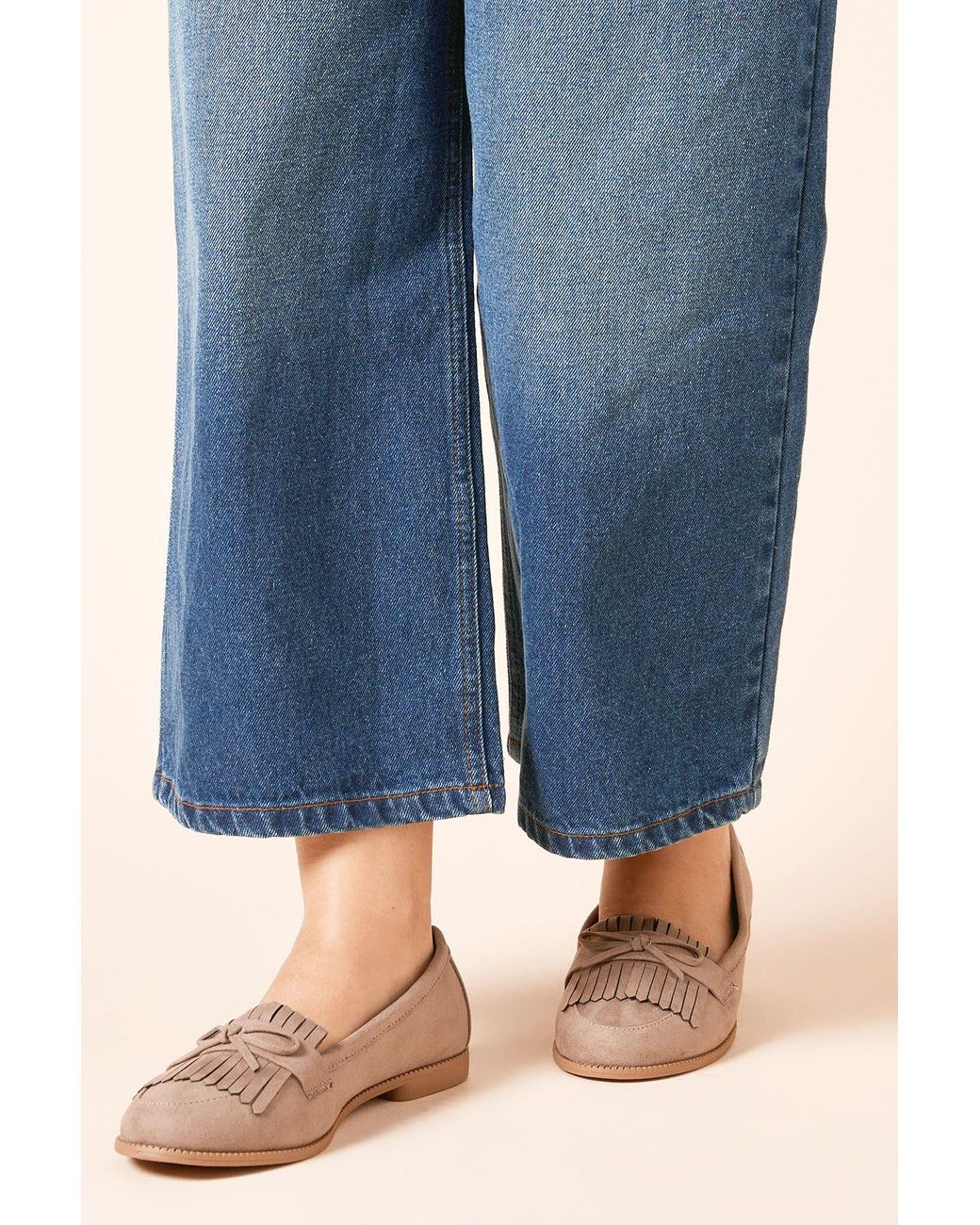 Dorothy Perkins Blue Wide Fit Loretta Tassel Loafers