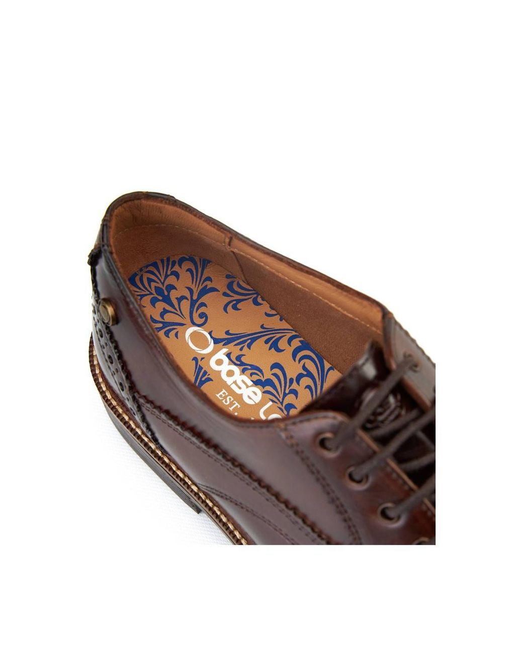 Base London Brown York Brogue Shoe for men