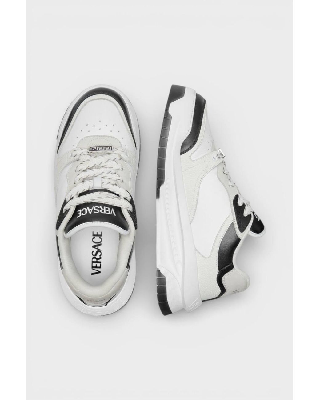 Versace White Greca Odissea Sneaker Palladium for men