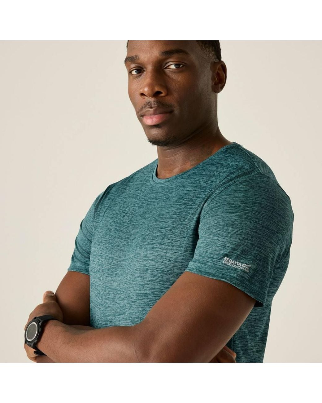 Regatta Green Fingal Edition Short Sleeved Marl T-Shirt for men