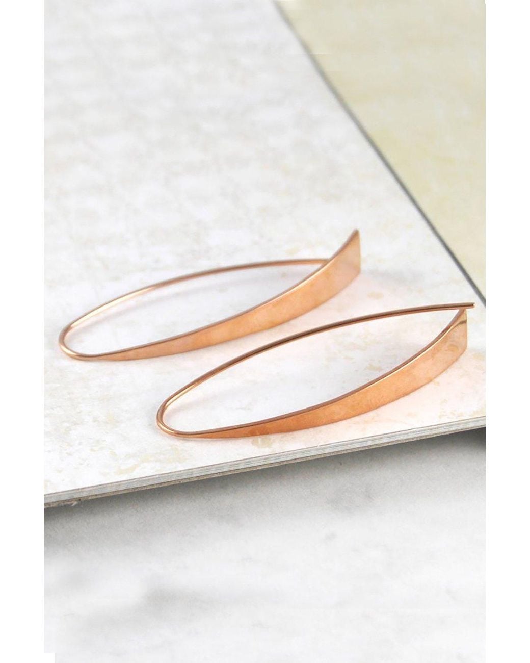 Otis Jaxon London Metallic Elliptical Sterling Hoop Earrings