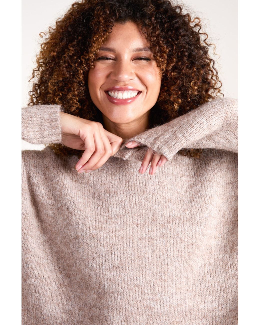 Blue Vanilla Natural Long Sleeve Slip On Round Neck Jumper