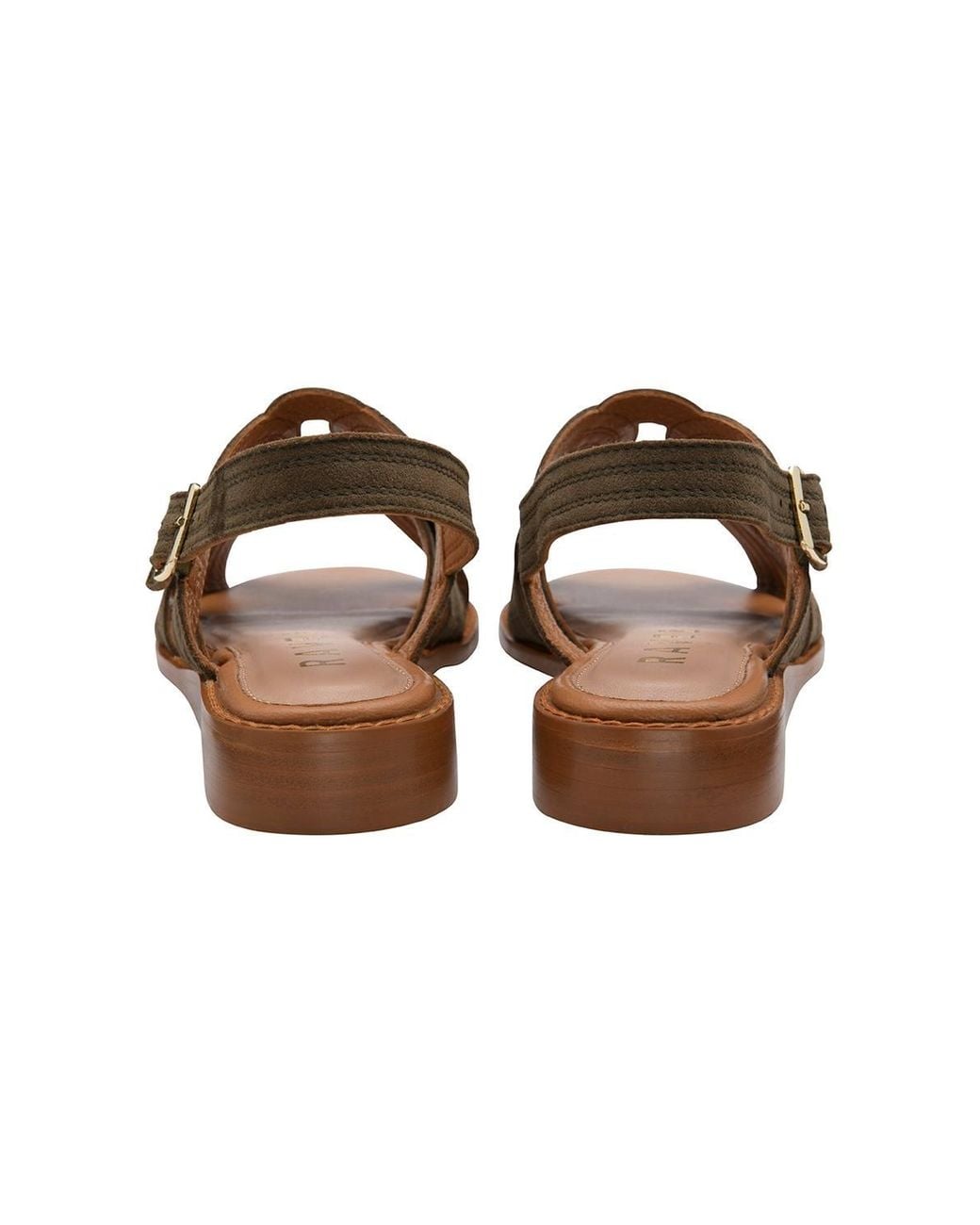 Ravel Brown 'Waren' Leather Ankle-Strap Sandals