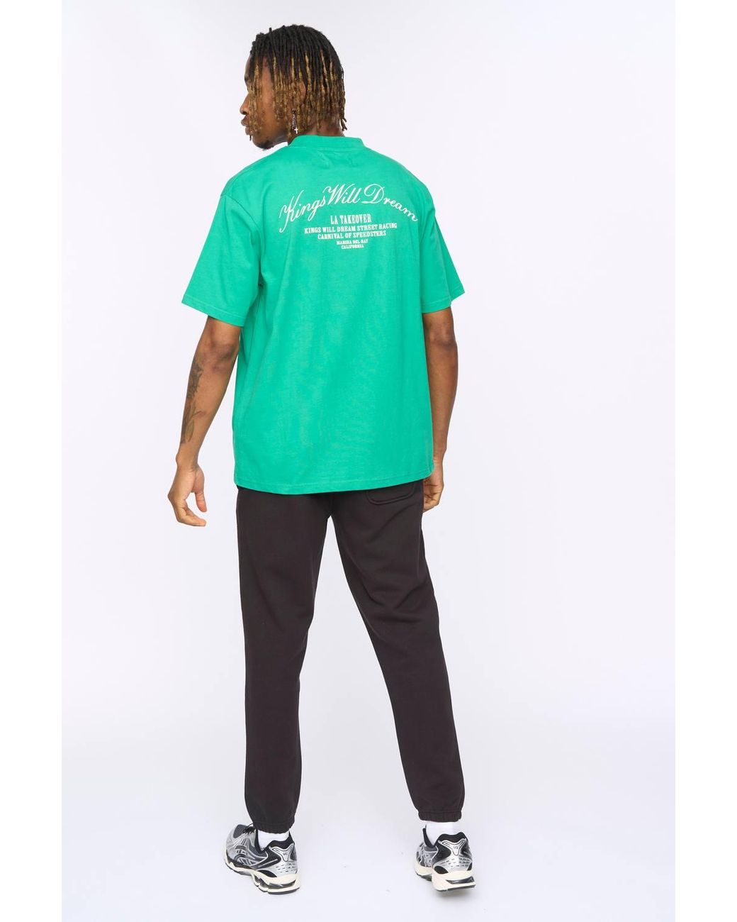 Kings Will Dream Green Arch 100% Heavyweight Cotton Oversized Graphic T-Shirt for men