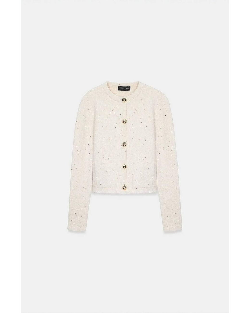 Dilvin White Knit Cardigan