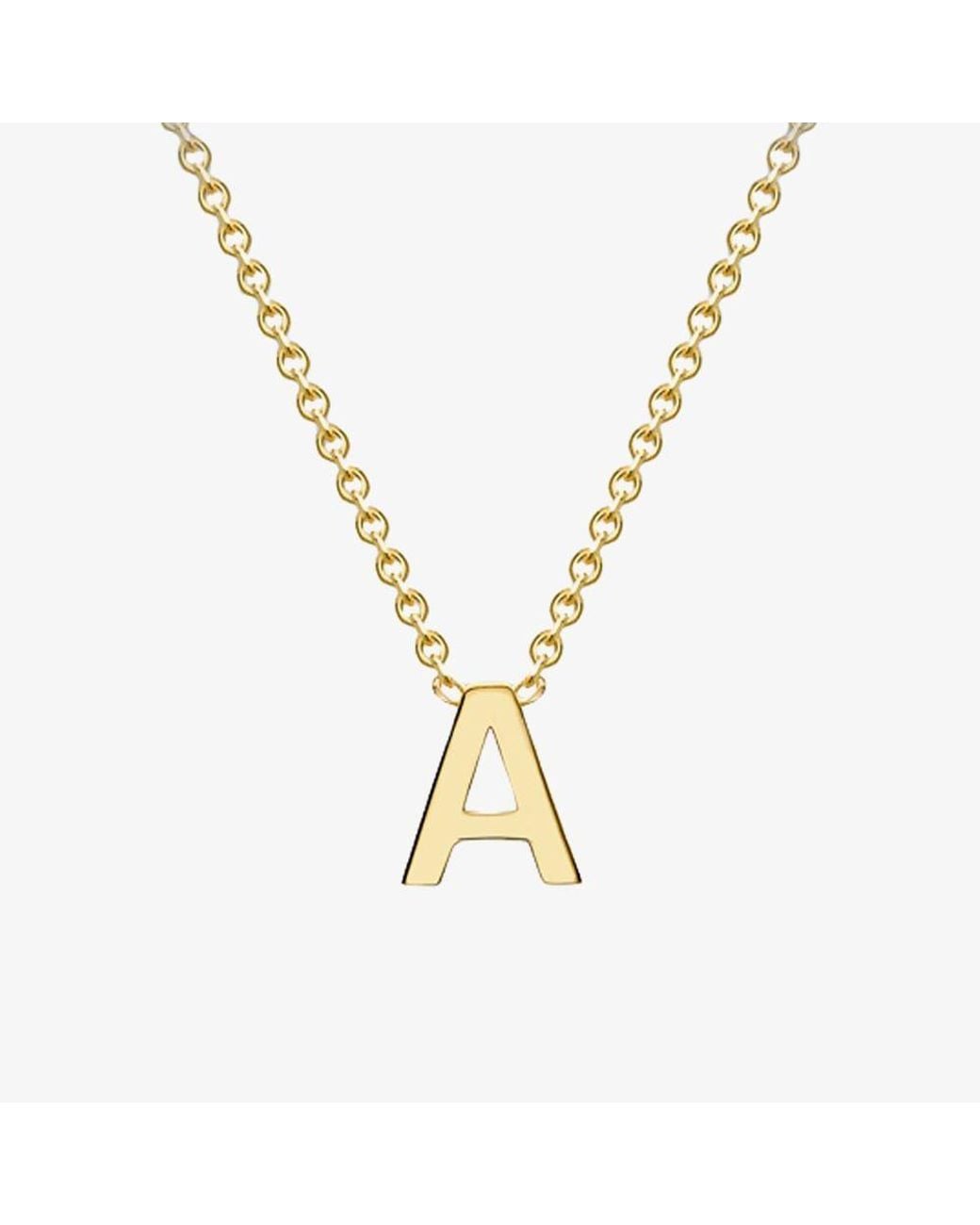 T.H.Baker Metallic 9Ct Mini Initial A Necklace 1.19.0150