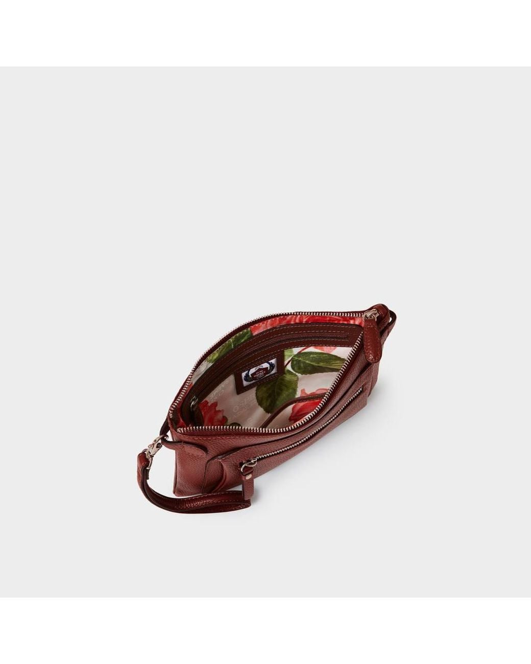 Osprey Red The Ruby Leather Crossbody Clutch Bag