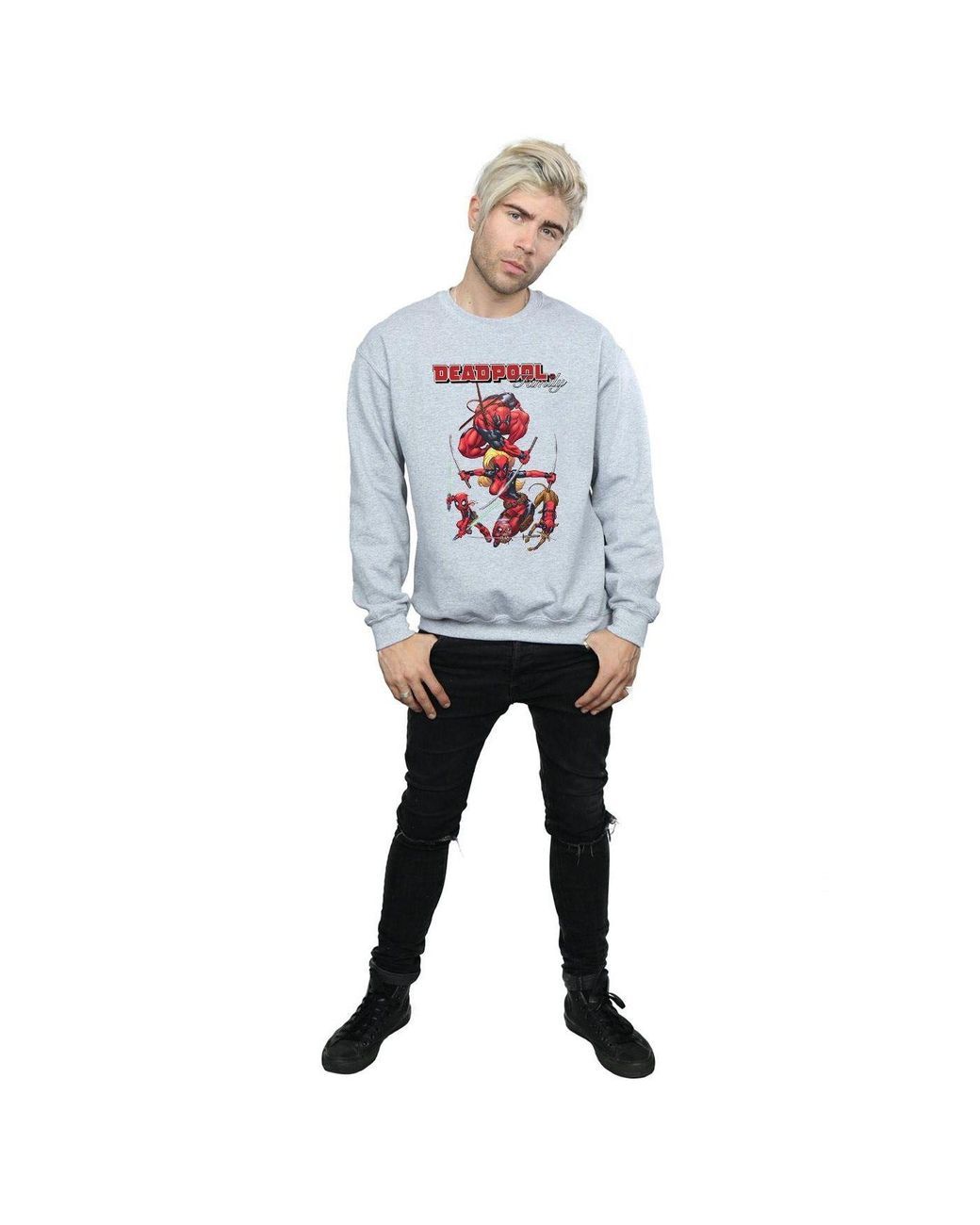 Marvel Blue Deadpool Family Sweatshirt for men