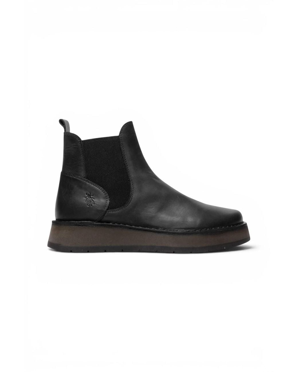 Infinity Leather Black Fly London Rawi131 Chelsea Leather Ankle Pull-On Classic Comfort Boots
