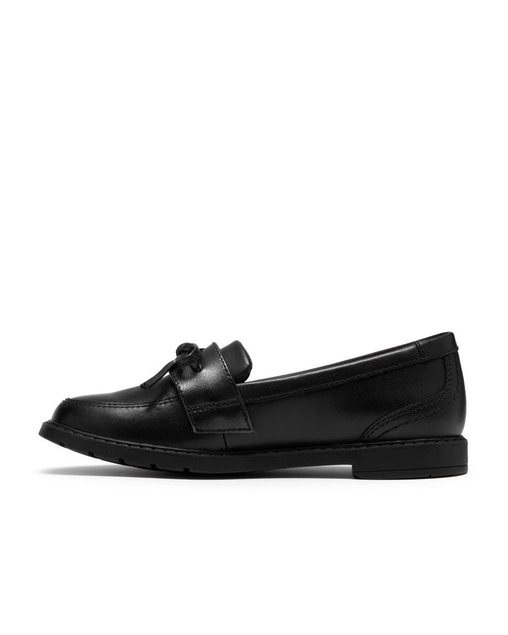 Clarks Black Scala Lane Older Leather Loafers, Slip Ons, School Shoes