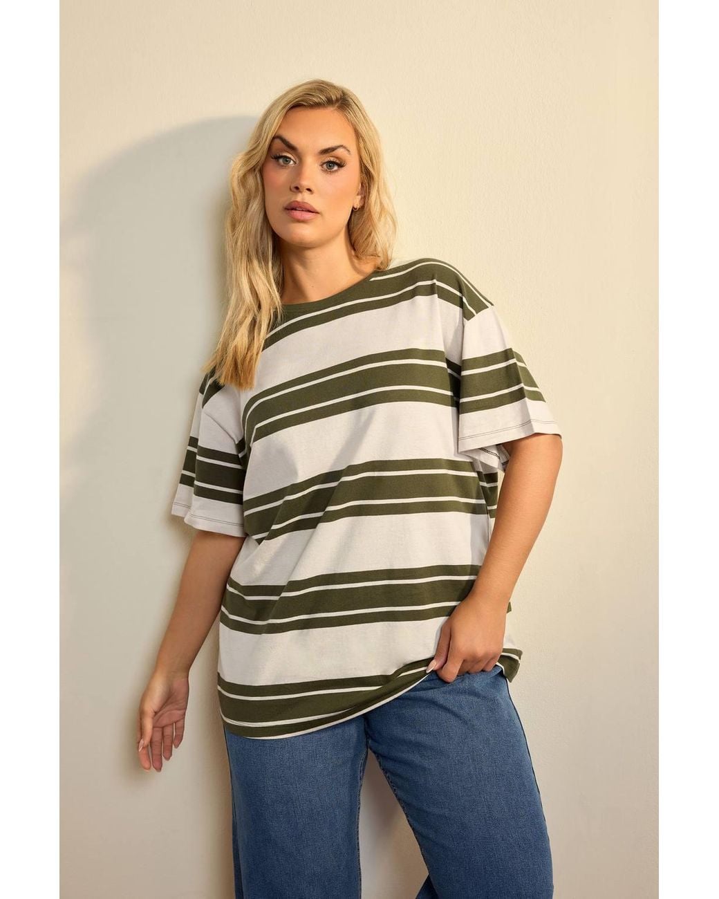 Yours Natural Striped T-Shirt