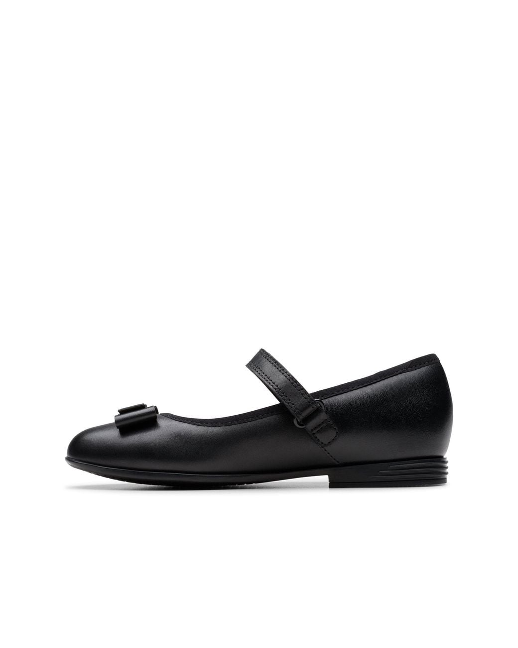 Clarks Black Finja Tap Older Leather Mary Jane