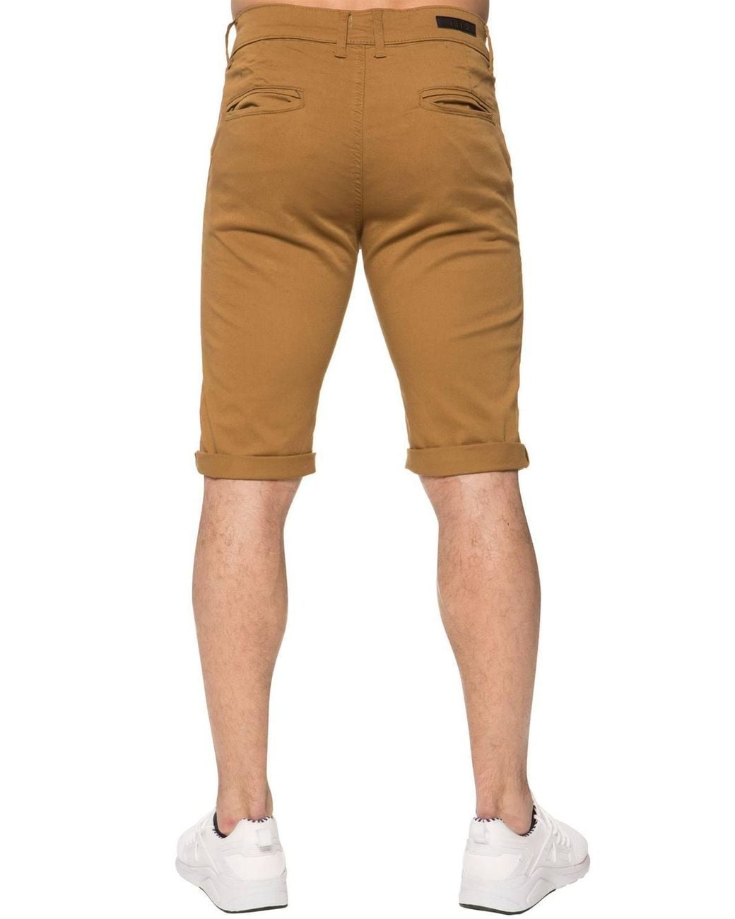 Enzo Natural Slim Fit Stretch Chino Shorts for men