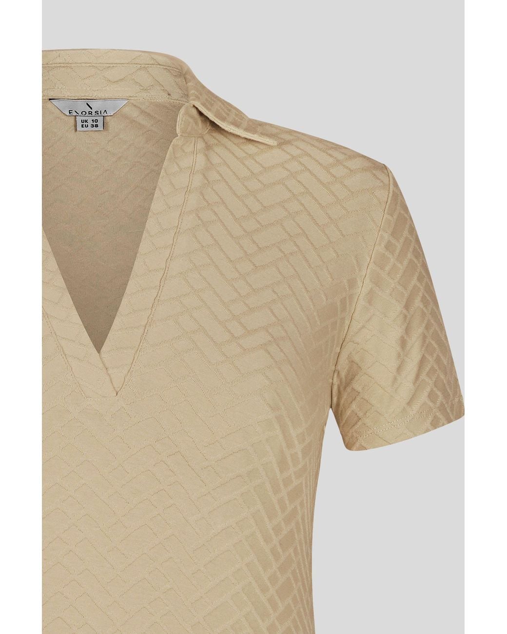 Enorsia Natural Textured Longline Polo