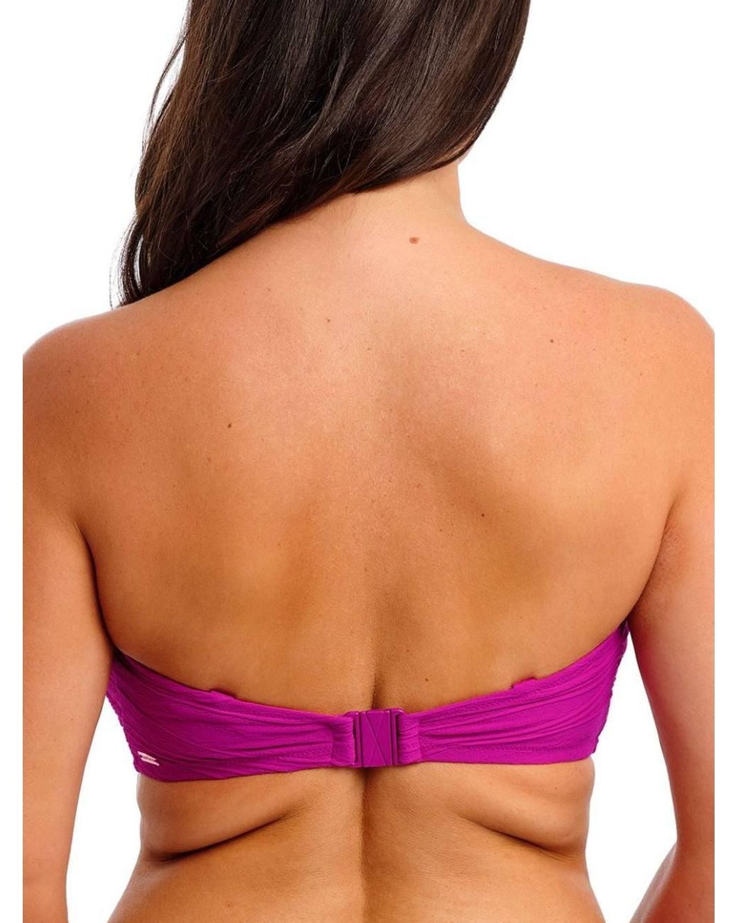 Fantasie Purple Beach Waves Bandeau Bikini Top