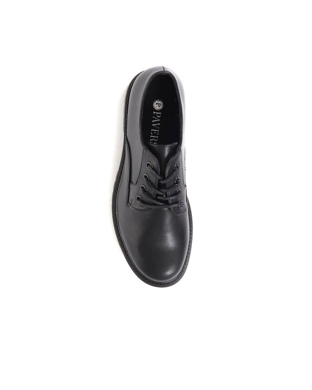 Pavers Black Lightweight Lace Up Shoes