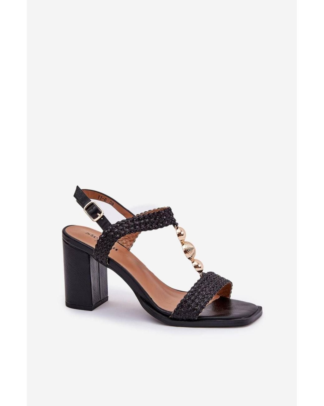 Love Lace Red Braid Strap Heel Sandals With Front Ornament Column