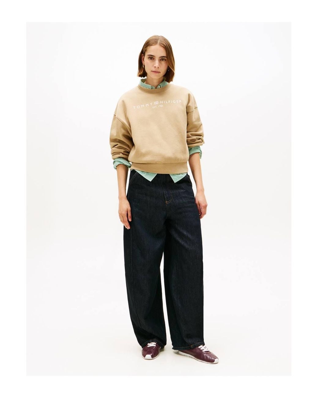 Tommy Hilfiger Natural Corp Logo Modern Sweatshirt