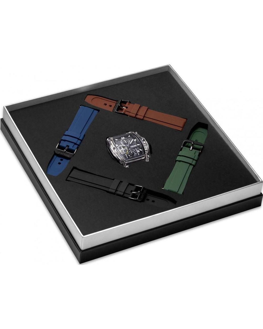 Police Black Pewgo00778X3 Clout 46Mm Quartz Watch for men